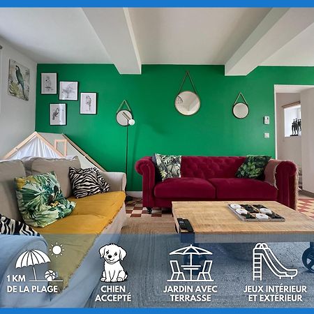 Le So Wild, Maison Avec Jardin Clos, Terrasse Amenagee, 5 Mn A Pied Commerce, Terrain De Tennis, A 800 M De La Plage D'Omaha Beach Jeux Arcade, Jouets, Materiel Jeunes Enfants Enfants, Table Ping-Pong فيرفيل سور مير المظهر الخارجي الصورة