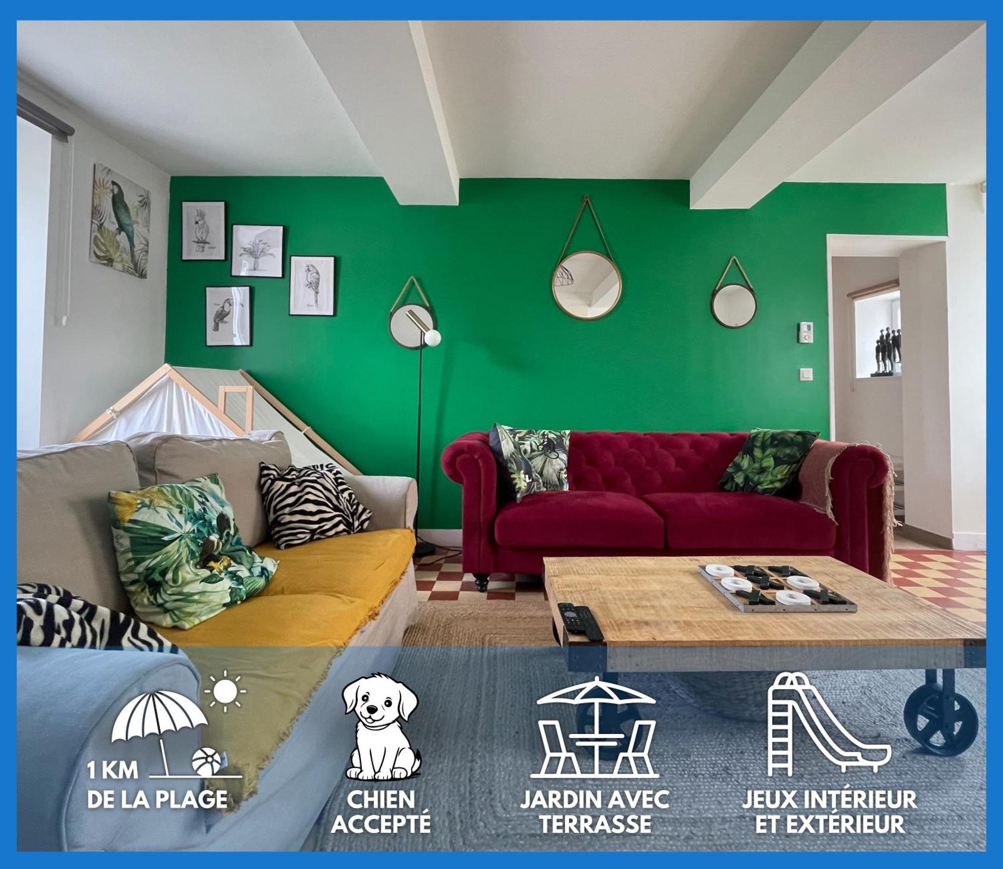 Le So Wild, Maison Avec Jardin Clos, Terrasse Amenagee, 5 Mn A Pied Commerce, Terrain De Tennis, A 800 M De La Plage D'Omaha Beach Jeux Arcade, Jouets, Materiel Jeunes Enfants Enfants, Table Ping-Pong فيرفيل سور مير المظهر الخارجي الصورة